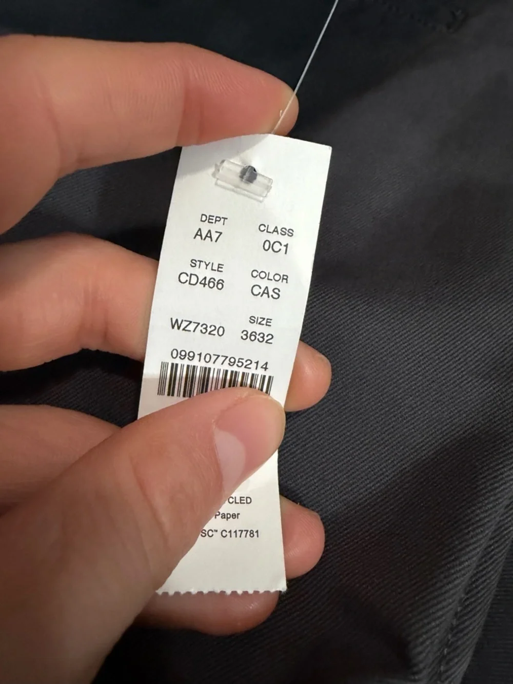j crew charcoal ash Broken-in Straight chino pant